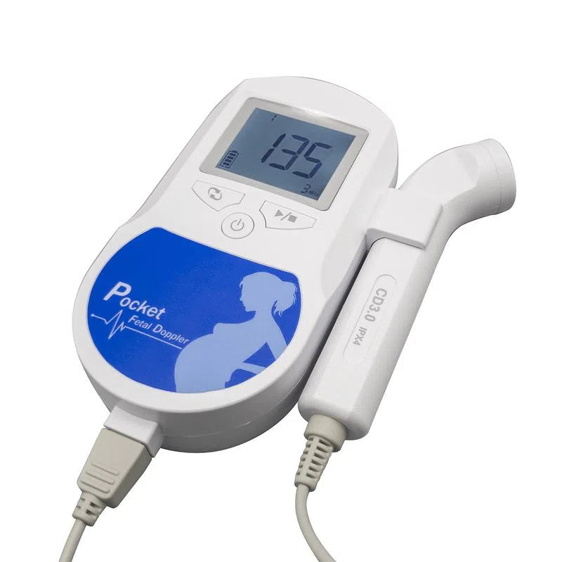 Baby Detector De Frecuencia Cardíaca Portátil Fetal Doppler Azul
