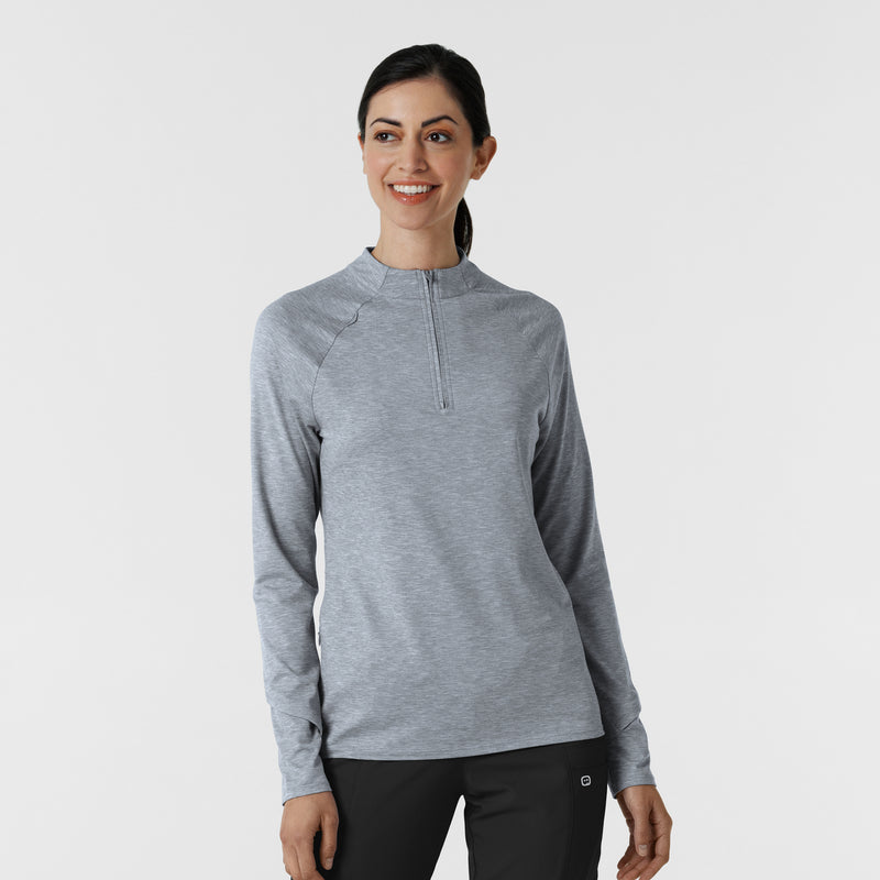 Sudadera ligera con cierre de cremallera de un cuarto y ventana para reloj para mujer - Marca Wink