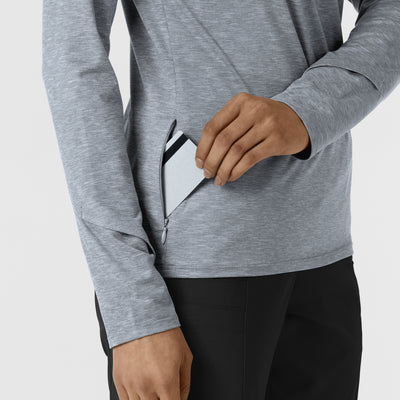 Sudadera ligera con cierre de cremallera de un cuarto y ventana para reloj para mujer - Marca Wink