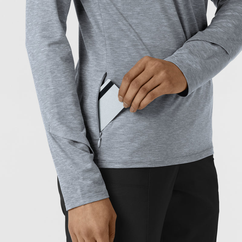 Sudadera ligera con cierre de cremallera de un cuarto y ventana para reloj para mujer - Marca Wink