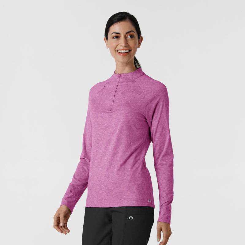 Sudadera ligera con cierre de cremallera de un cuarto y ventana para reloj para mujer - Marca Wink