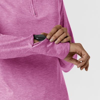 Sudadera ligera con cierre de cremallera de un cuarto y ventana para reloj para mujer - Marca Wink