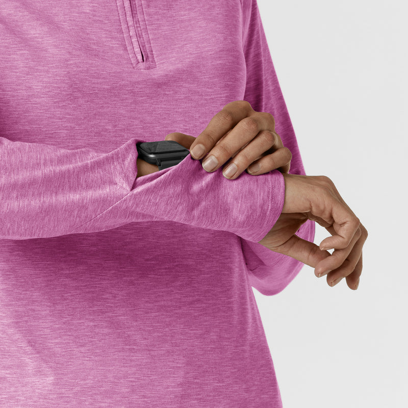 Sudadera ligera con cierre de cremallera de un cuarto y ventana para reloj para mujer - Marca Wink