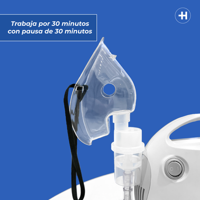 Nebulizador de pistón vertical con mascarillas, para uso ambiental o personal para niño/adulto - Marca Handy