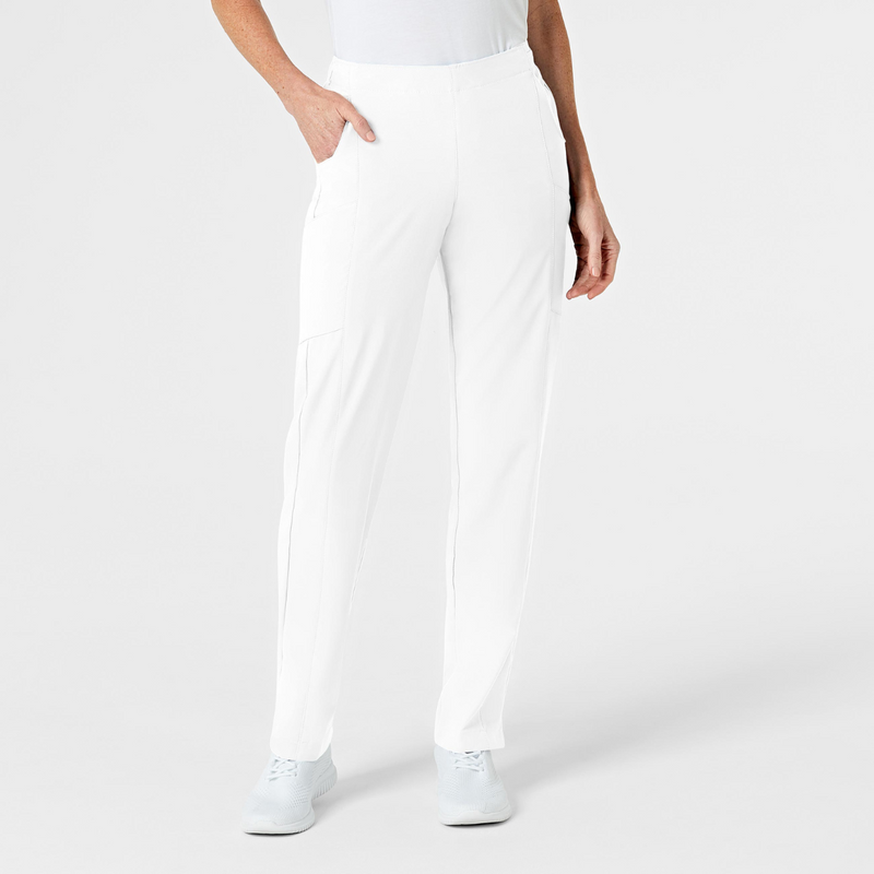 Pantalón Médico Doble Cargo Liso con Tejido Absorbente de Secado Rápido para Mujer / Uniforme Médico Marca Wink