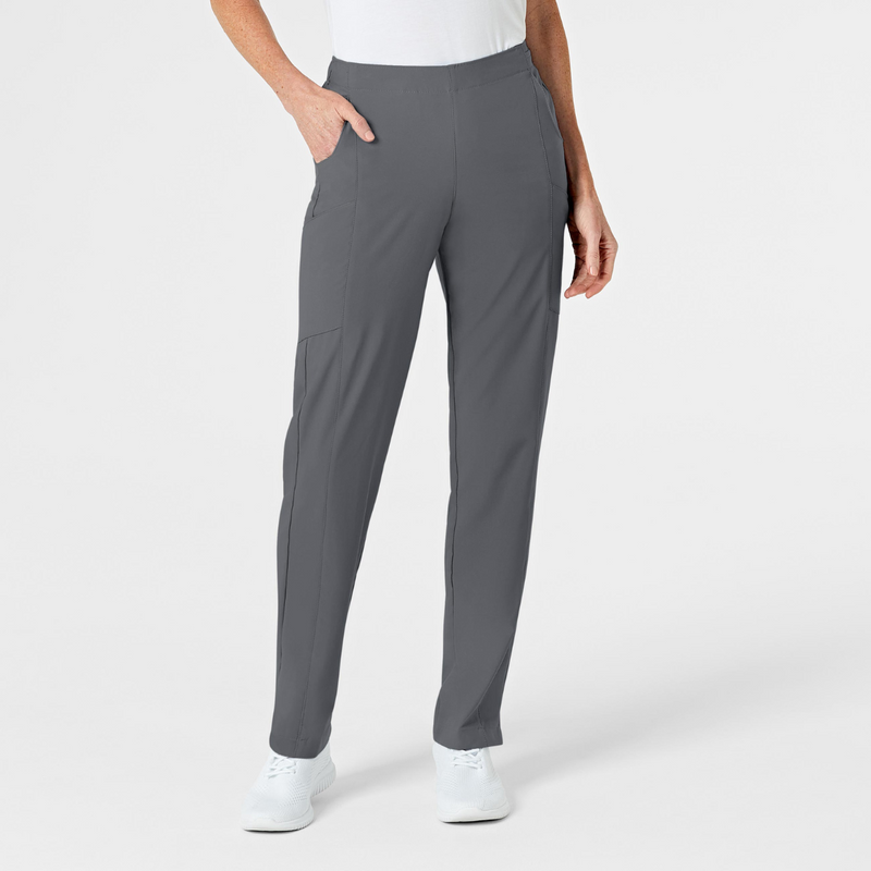Pantalón Médico Doble Cargo Liso con Tejido Absorbente de Secado Rápido para Mujer / Uniforme Médico Marca Wink