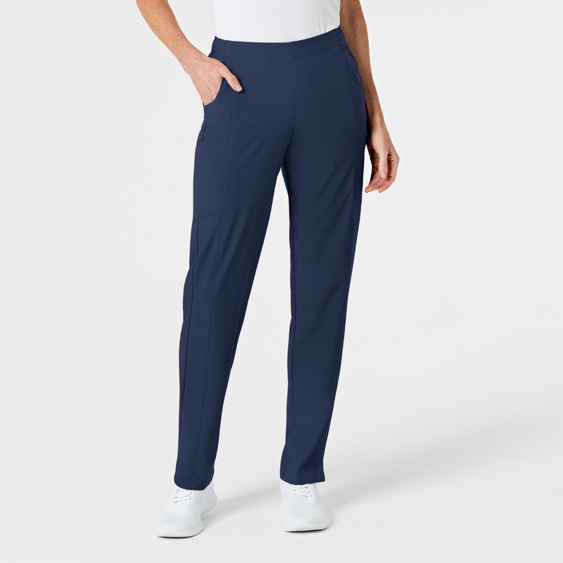 Pantalón Médico Doble Cargo Liso con Tejido Absorbente de Secado Rápido para Mujer / Uniforme Médico Marca Wink