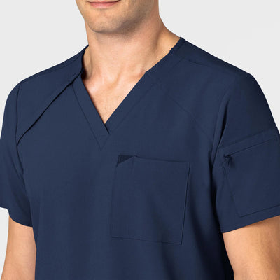 Uniforme Médico Color Azul Marino para Hombre con Tela Ligera y Transpirable Durante Todo el Turno / Scrub Quirúrgico Wink