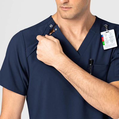 Uniforme Médico Color Azul Marino para Hombre con Tela Ligera y Transpirable Durante Todo el Turno / Scrub Quirúrgico Wink
