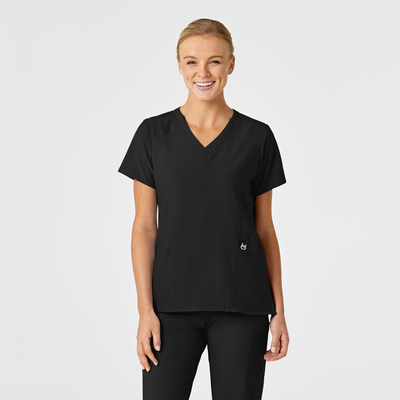 Filipina Médica Estilizada con Cuello "V" Tejido Absorbente de Secado Rápido para Mujer / Uniforme Médico Marca Wink
