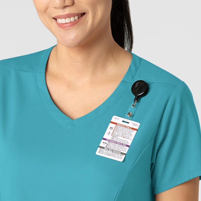 Filipina con cuello en V y dos bolsillos para mujer - Marca Wink