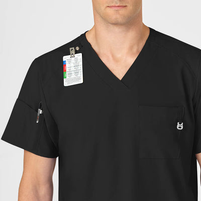 Uniforme Médico Color Negro para Hombre con Tejido Absorbente de Secado Rápido / Scrub Quirúrgico Wink