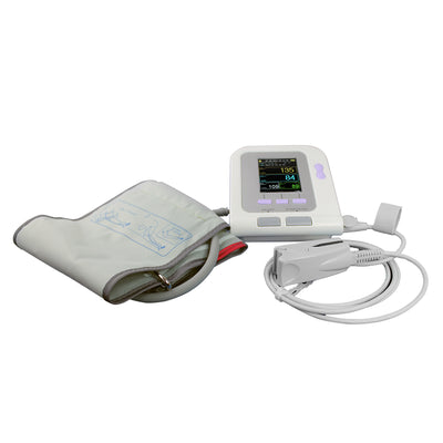 Monitor con pantalla LCD a color de 2 parámetros, presión arterial con brazalete y SPO2 con sensor de oximetría para adulto incluidos para uso humano - Marca Checkatek