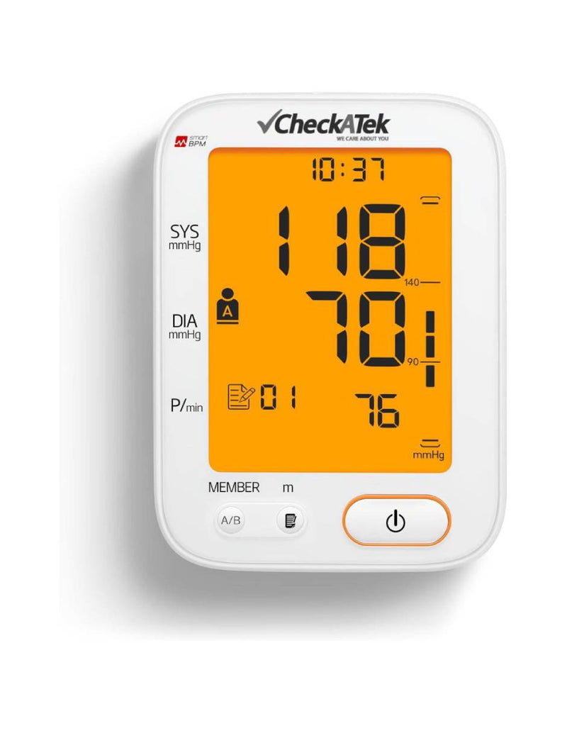 Baumanómetro digital para medir presión arterial con pantalla LCD y función de voz BD-1 | Marca Checkatek