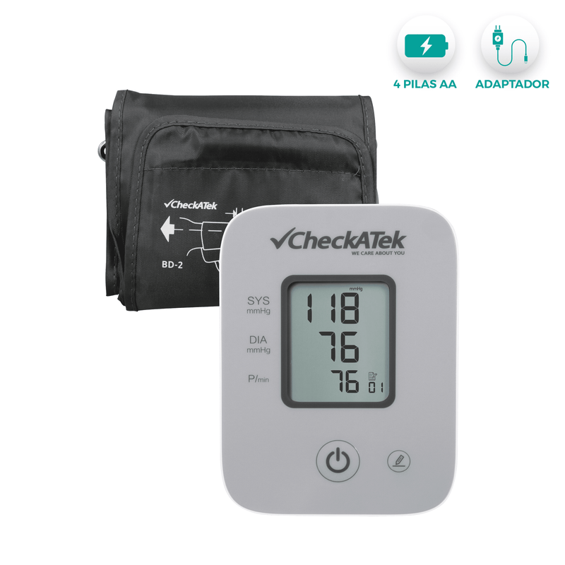 Baumanómetro digital de brazo con pantalla LCD y hasta 80 memorias BD-2 - Marca Checkatek