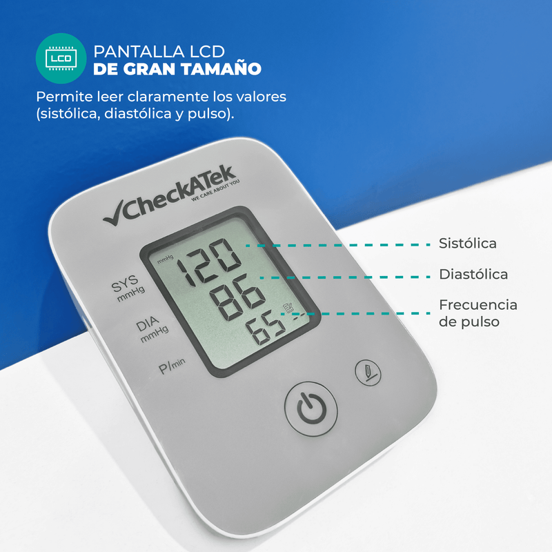 Baumanómetro digital de brazo con pantalla LCD y hasta 80 memorias BD-2 - Marca Checkatek