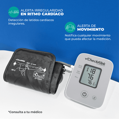 Baumanómetro digital de brazo con pantalla LCD y hasta 80 memorias BD-2 - Marca Checkatek