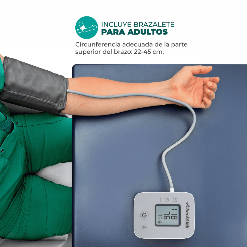 Baumanómetro digital de brazo con pantalla LCD y hasta 80 memorias BD-2 - Marca Checkatek