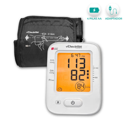 Baumanómetro digital para medir presión arterial con pantalla LCD y función de voz BD-1 | Marca Checkatek