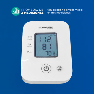 Baumanómetro Digital de brazo con pantalla LCD para medir presión arterial con función de voz BD-4 | Marca Checkatek