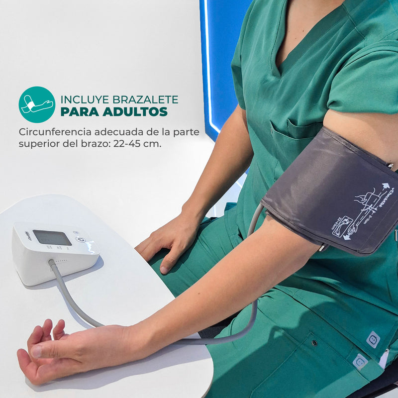 Baumanómetro Digital de brazo con pantalla LCD para medir presión arterial con función de voz BD-4 | Marca Checkatek