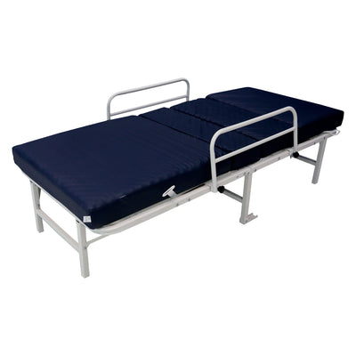 Paquete de cama hospitalaria de acero con 10 niveles de altura con capacidad de hasta 130 kg. + colchón seccionado (4 secciones)