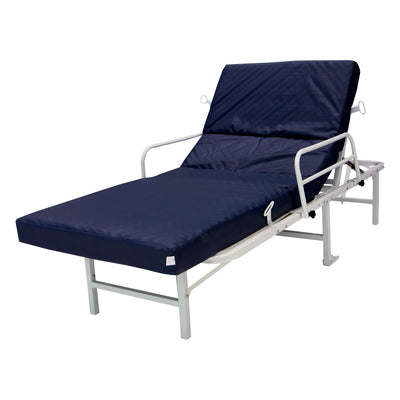 Paquete de cama hospitalaria de acero con 10 niveles de altura con capacidad de hasta 130 kg. + colchón seccionado (4 secciones)