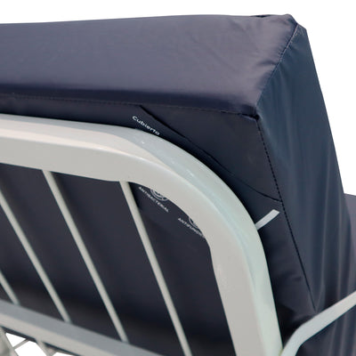Paquete de cama hospitalaria de acero con 10 niveles de altura con capacidad de hasta 130 kg. + colchón seccionado (4 secciones)
