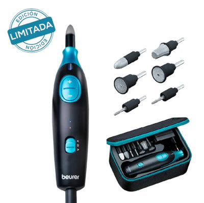 Kit de manicure y pedicure eléctrico profesional con taladro y accesorios - Marca Beurer