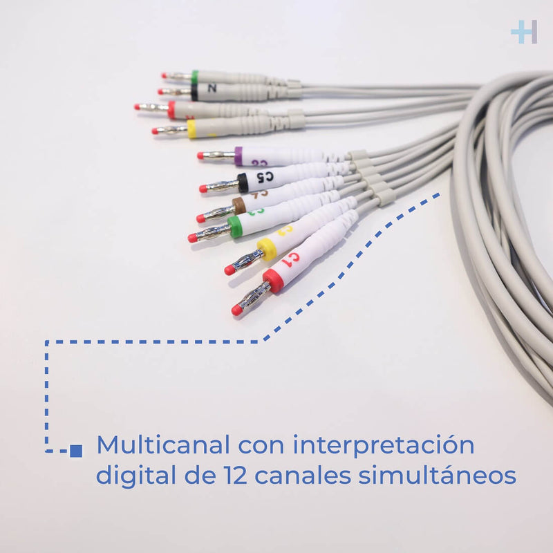 Electrocardiógrafo con interpretación Trismed 812AR con pantalla móvil y touch - Marca Trismed