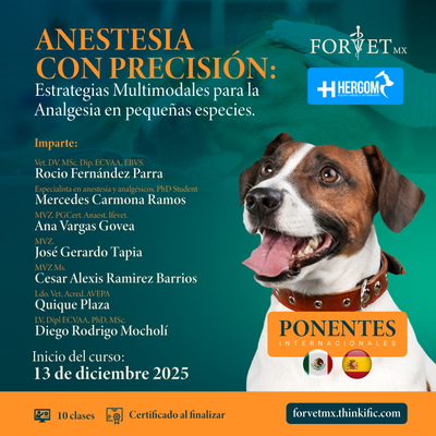 Curso: ANESTESIA CON PRECISIÓN: Estrategias Multimodales para la Analgesia en pequeñas especies. 🐾💉