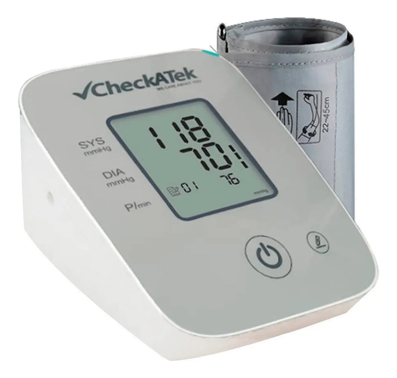 Baumanómetro Digital de brazo con pantalla LCD para medir presión arterial con función de voz BD-4 | Marca Checkatek