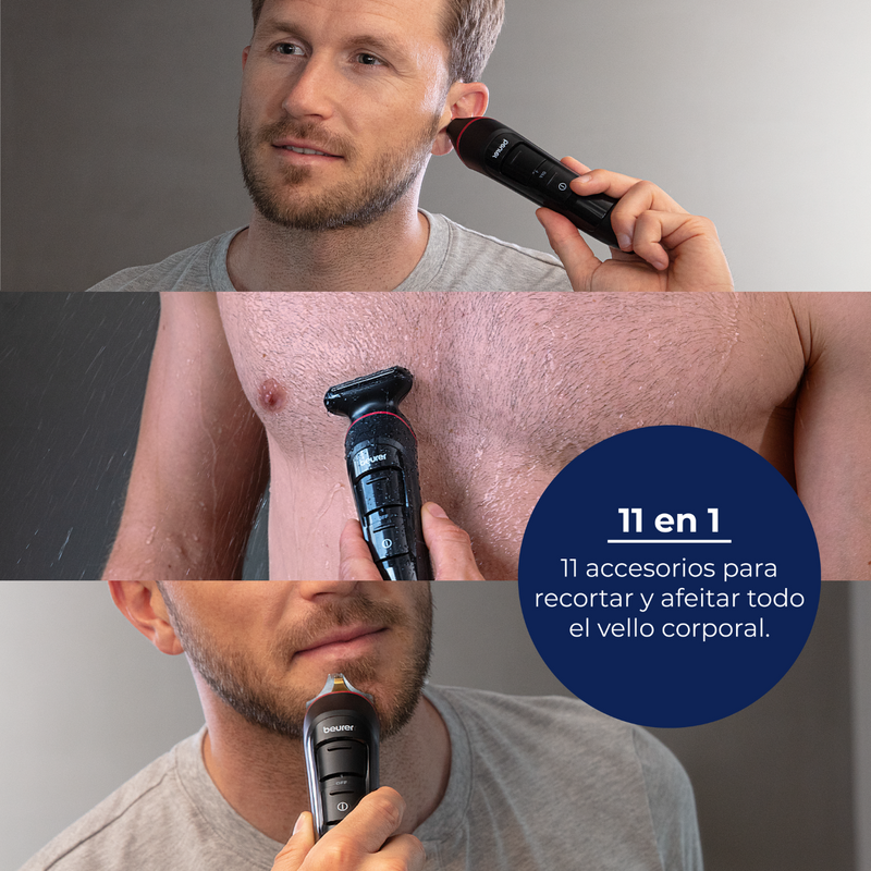 Rasuradora Multifuncional, Resistente al Agua para Eliminar todo el Vello Corporal MN9X - Marca Beurer