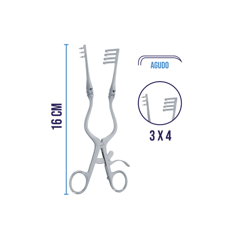 Retractor Weitlaner con Ramas flexibles - Marca Hergom