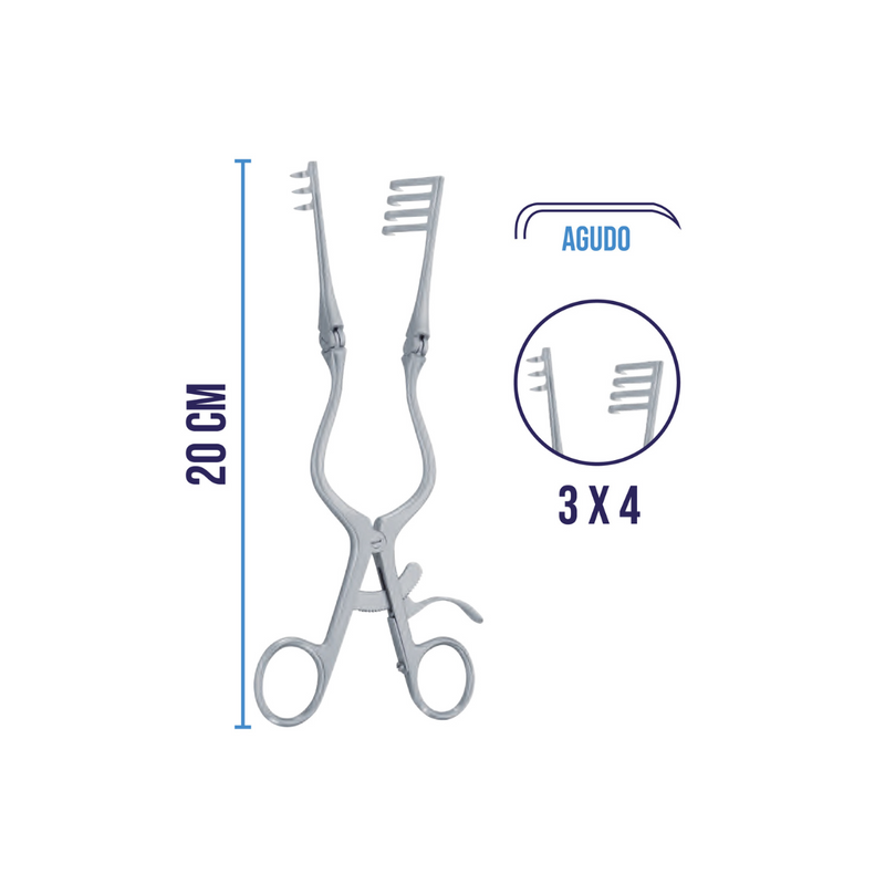 Retractor Weitlaner con Ramas flexibles - Marca Hergom