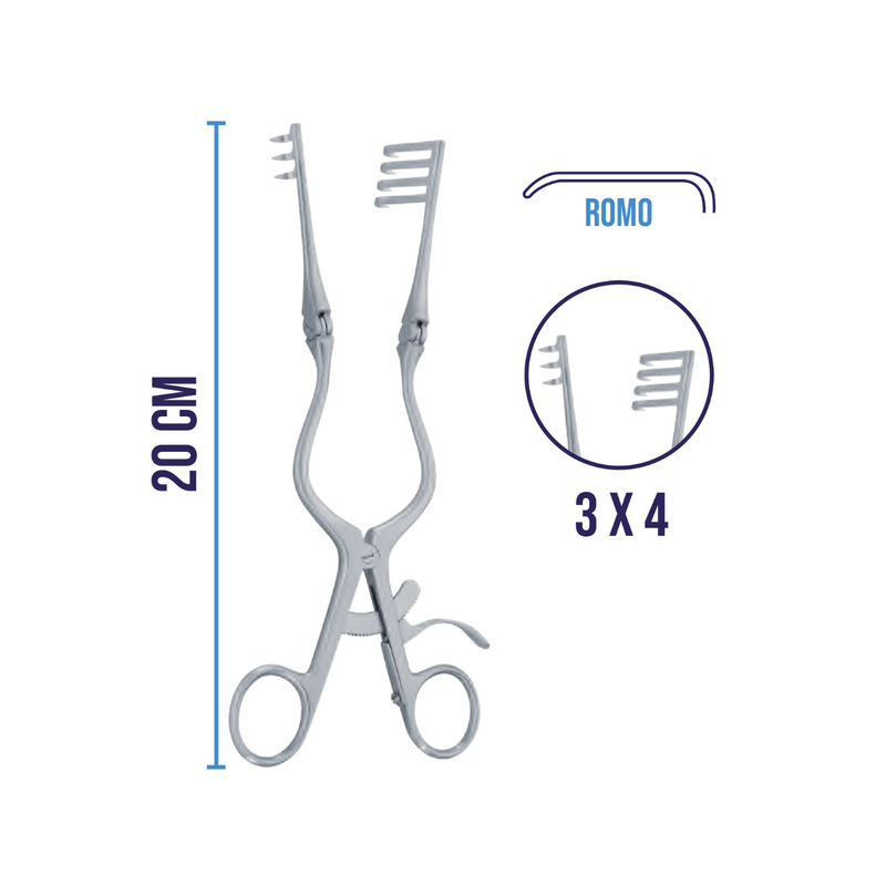 Retractor Weitlaner con Ramas flexibles - Marca Hergom