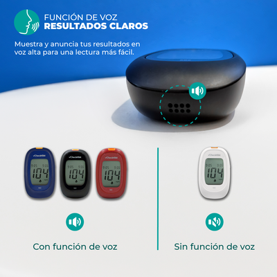Glucómetro con 25 tiras reactivas, pluma disparadora y 25 lancentas para medir glucosa | Marca Checkatek
