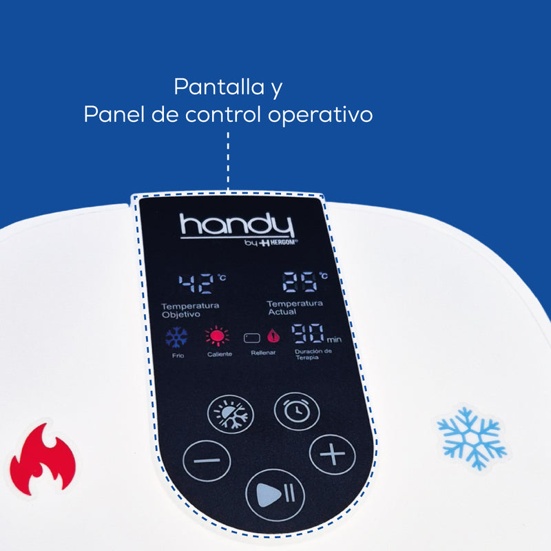 Kit Máquina de Crioterapia y Termoterapia + 1 almohadilla universal + 5 almohadillas para el cuerpo Modelo H600 - Marca Handy
