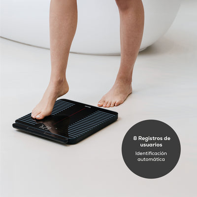 Báscula digital con 8 electrodos de barra extensible para análisis corporal completo con WIFI/Bluetooth® BF990  | Marca beurer®