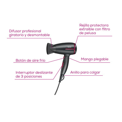 Secadora de cabello HC25BF2025 limited edition cherry - Marca Beurer