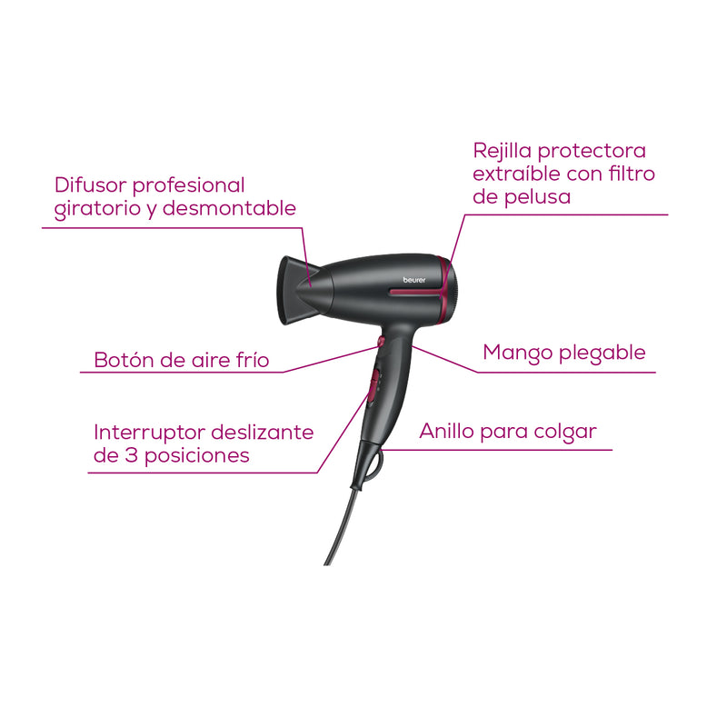 Secadora de cabello HC25BF2025 limited edition cherry - Marca Beurer