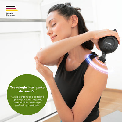 Pistola de masaje ergonómica con tecnología de sensor de presión MG101 - Marca Beurer