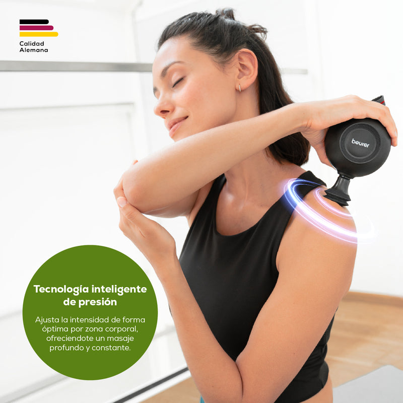 Pistola de masaje ergonómica con tecnología de sensor de presión MG101 - Marca Beurer