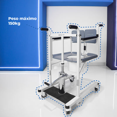 Silla de Transferencia Hidráulica con Elevador y Cómodo STWC01 - Marca Handy