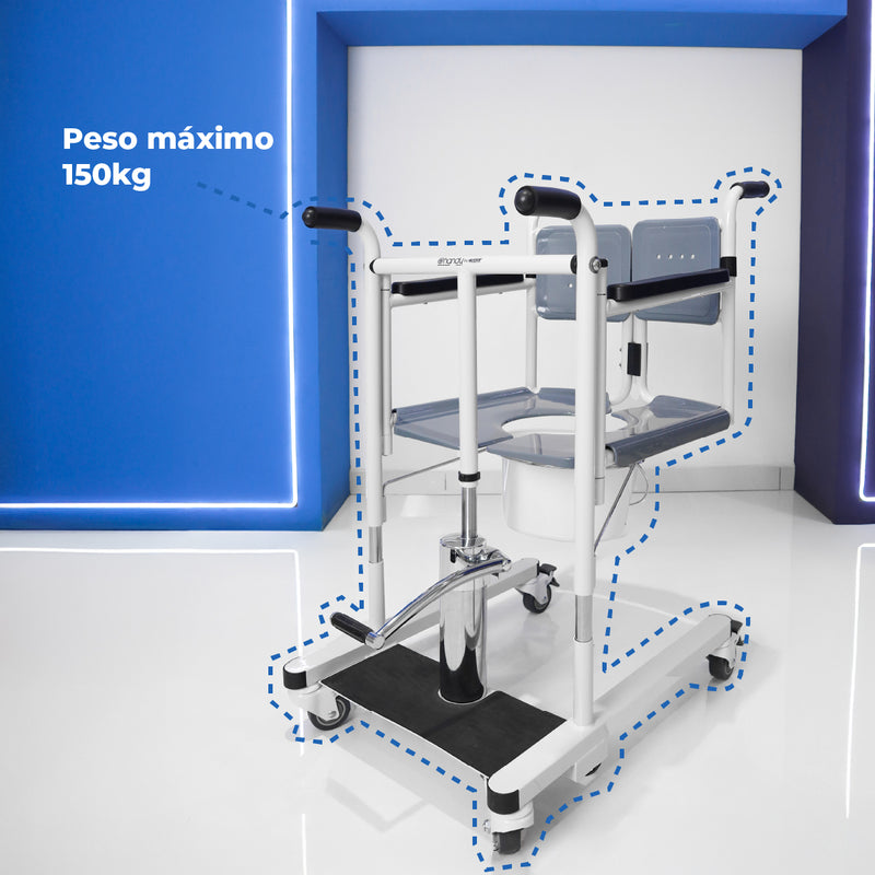 Silla de Transferencia Hidráulica con Elevador y Cómodo STWC01 - Marca Handy