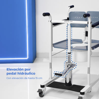 Silla de Transferencia Hidráulica con Elevador y Cómodo STWC01 - Marca Handy