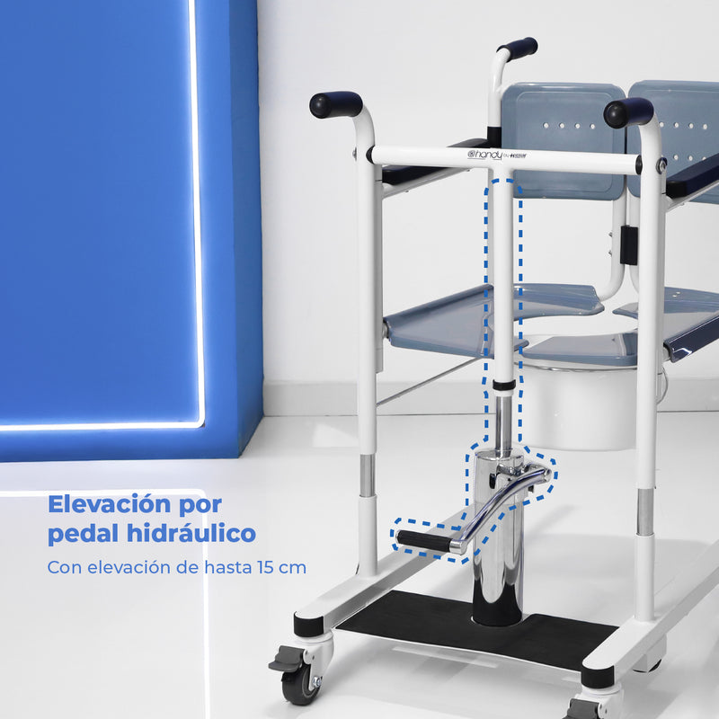 Silla de Transferencia Hidráulica con Elevador y Cómodo STWC01 - Marca Handy