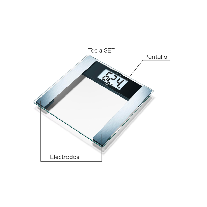 Báscula Digital para Diagnóstico Fabricada en Vidrio / BG17 Marca Beurer