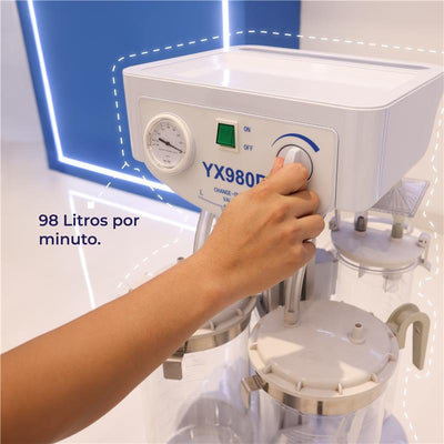 Aspirador Quirúrgico para liposucción de 98 L x minuto, Modelo YX980D - Marca Hergom Aspiradores