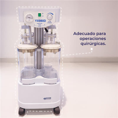 Máquina de Liposucción | Aspirador Quirúrgico para liposucción de 98 L x minuto | Modelo YX980D - Marca Hergom Aspiradores